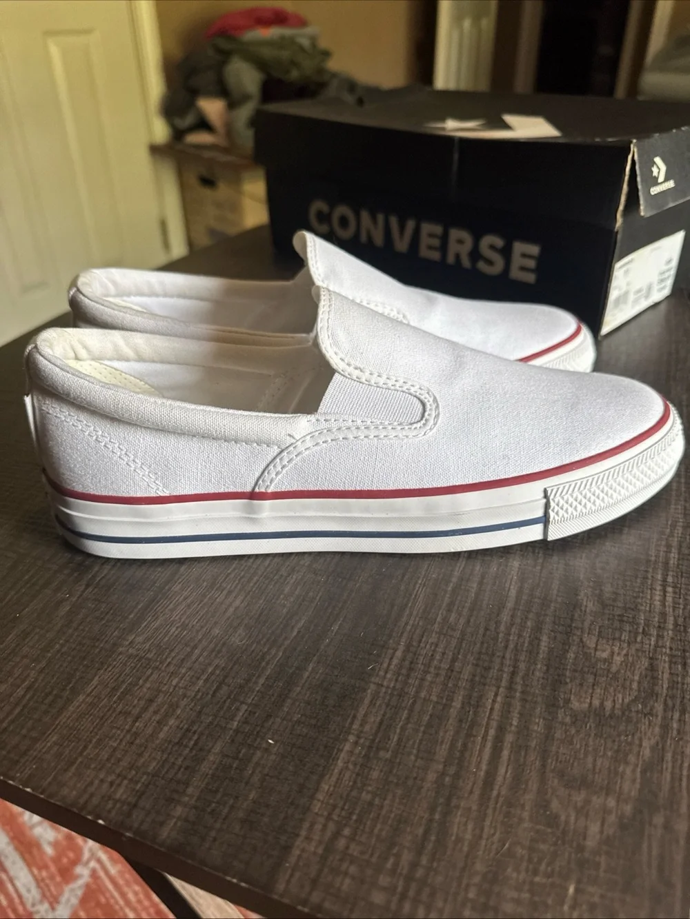 Converse CTAS Double Gore Slip Men/Women Slip On White 167940F M8- W9.5 In Box